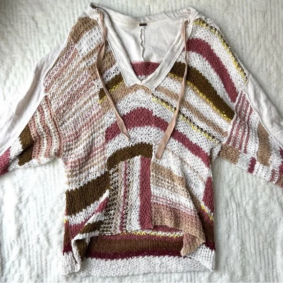 Free People Bayside Knit Tunic Pullover in the Romance Combo​​​ size large - Picture 15 of 15